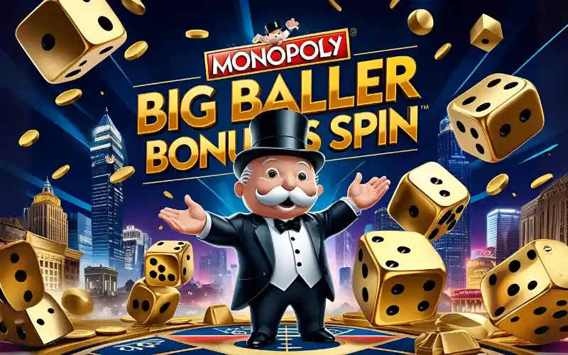 Monopoly Big Baller bonus round with dice and cards