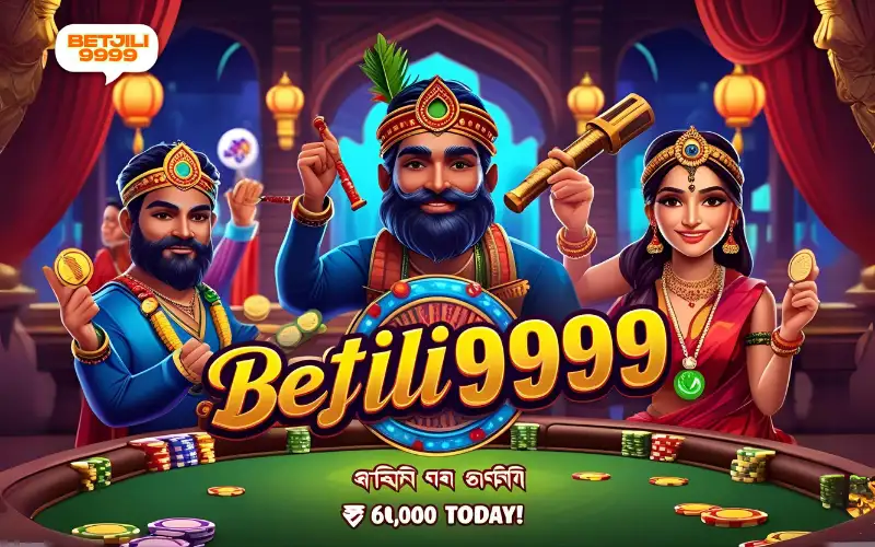 betjili9999 : A festive Bangladeshi-themed slot game surrounded by confetti and taka coins.
