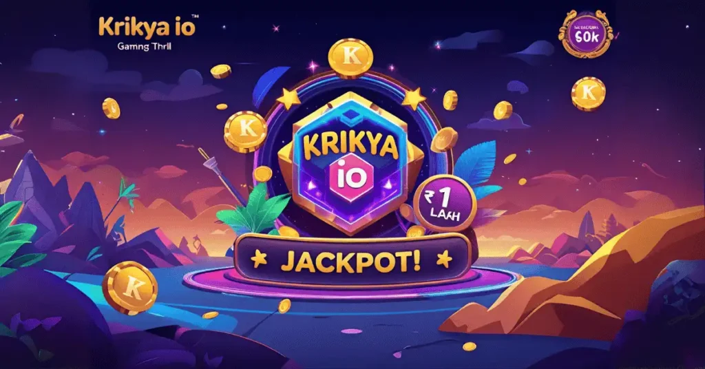 Player celebrating a mega win on krikya io with jackpot lights flashing.