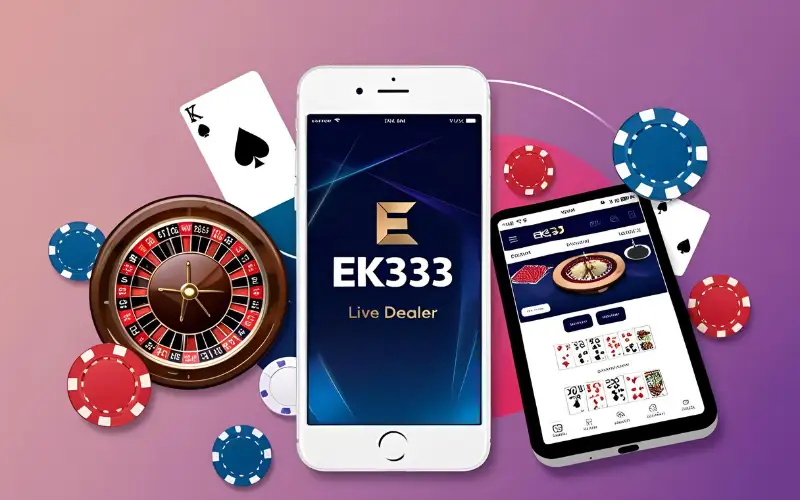 EK333 branding with icons of bKash, mobile banking, and bank transfers tailored for Bangladeshi users.