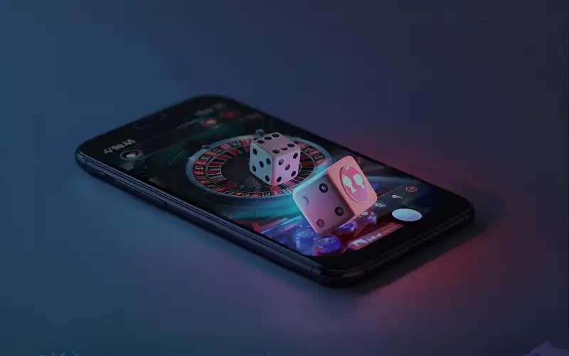 Split image showing gambling risk with roulette and dice, and secured betting with smartphone and padlock  “naga bet 88